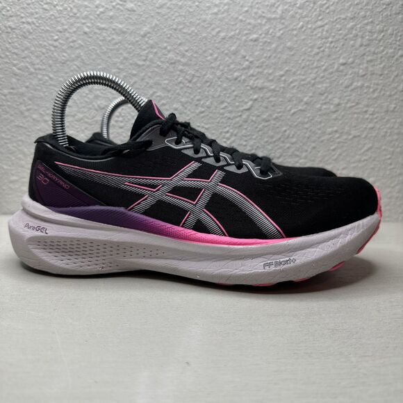 Asics Gel Kayano 30 ‘Black/Lilac Hunt’ Running Shoes - Picture 1 of 7